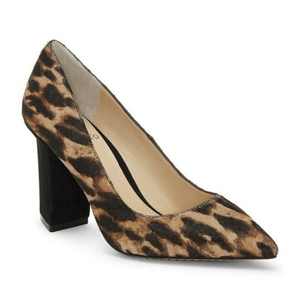 Vince Camuto Shoes - Vince Camuto Candera Leopard Block Heel Pumps 6